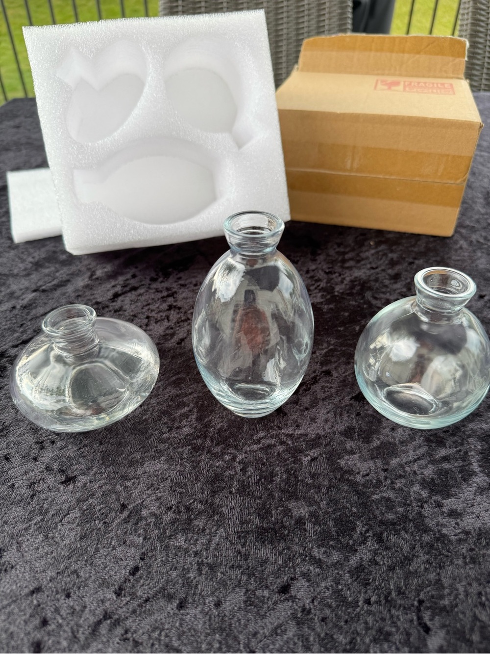 Hewory Glass Bud Vases Set of 3 - Home Accents